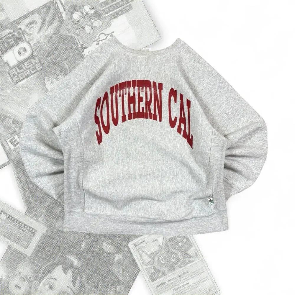 Vintage Desert Sportswear Heavyweight Gray & Red Southern California Pullover